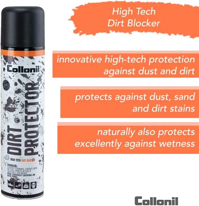 Collonil Dirt Protector Shields Against Dust, Sand, Dirt, and Stains - Ideal for Light and White Shoes like Sandals and Sneakers - 400ml / 9.7 OZ