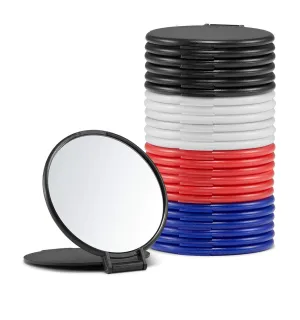 Compact Mirror Bulk, Round Makeup Mirror for Purse, Set of 24 (4-Color)