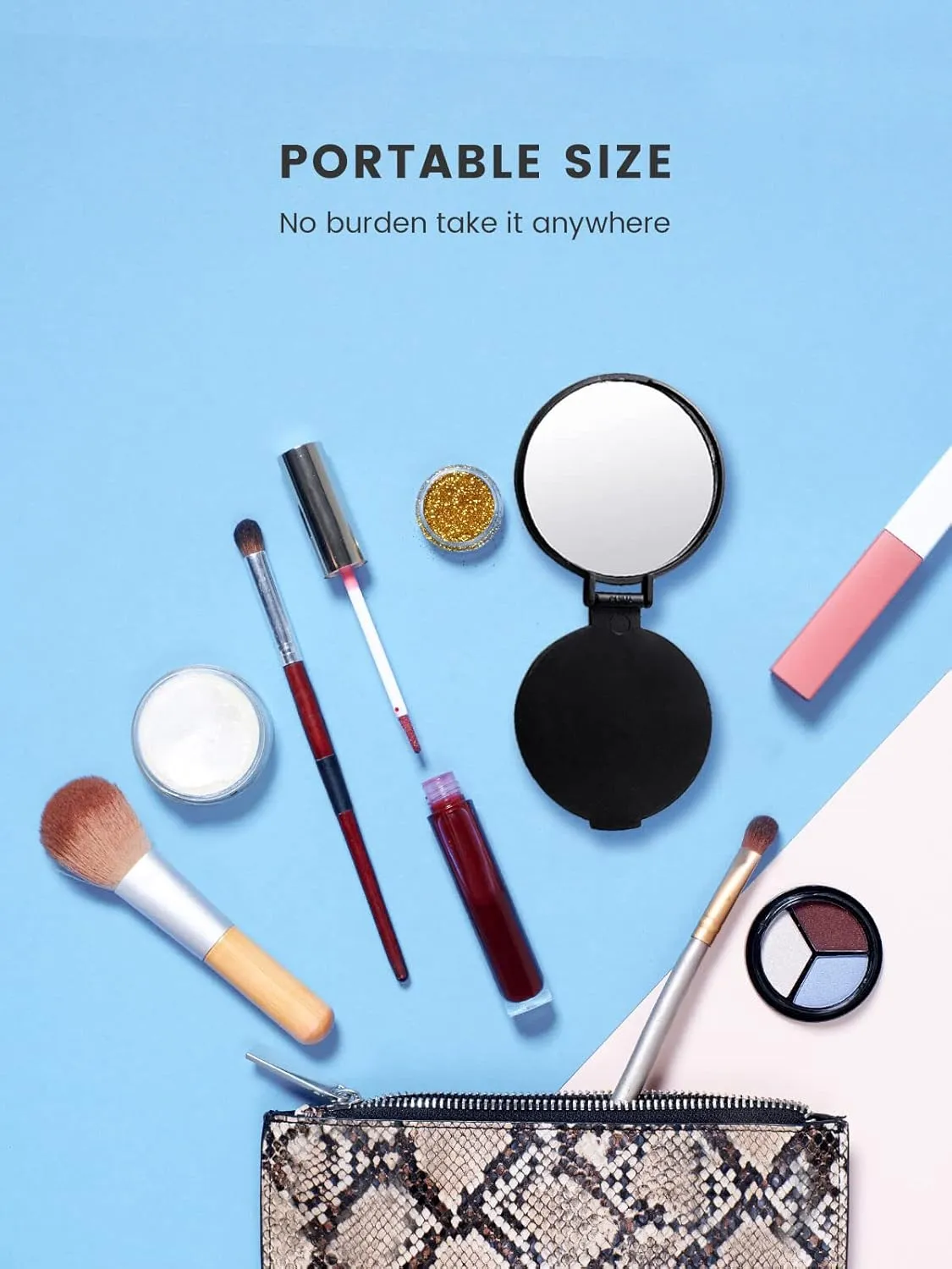 Compact Mirror Bulk, Round Makeup Mirror for Purse, Set of 24 (4-Color)