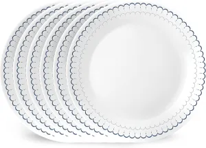 Corelle 6-Piece 10.25" Dinner Plates, Vitrelle Triple Layer Glass, Lightweight, Chip-Resistant, Microwave & Dishwasher Safe Round Plates in Caspian