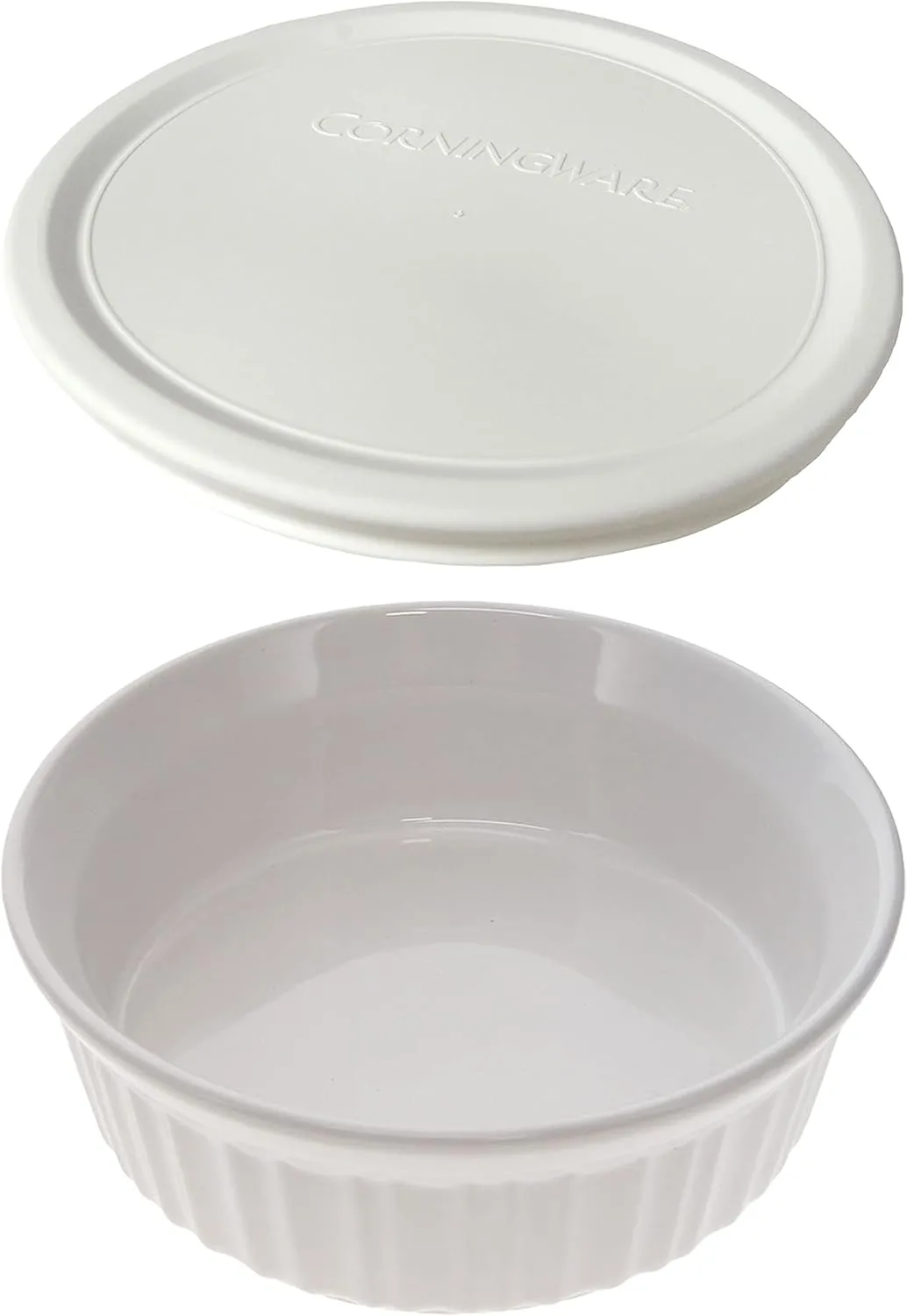 Corningware 24oz/708 ml Round French White Casserole Dish & F-24 24oz French White Lid