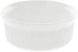 CorningWare FS1 2.5 Qt /2.35L Round French White Glass Casserole Dish