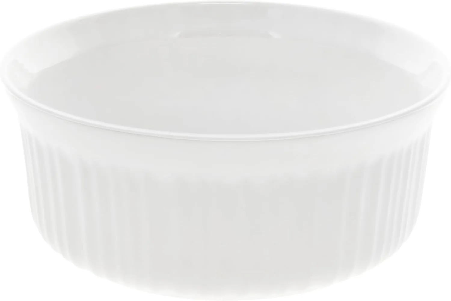 CorningWare FS1 2.5 Qt /2.35L Round French White Glass Casserole Dish