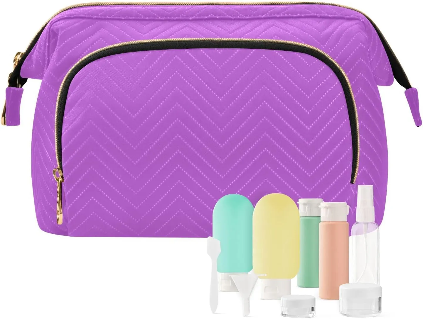 Cosmetic Bags Medium Orchid Wide-open Cosmetic Travel Bags Travel Cosmetic Bag Organizer Bag for Makeup