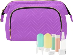 Cosmetic Bags Medium Orchid Wide-open Cosmetic Travel Bags Travel Cosmetic Bag Organizer Bag for Makeup