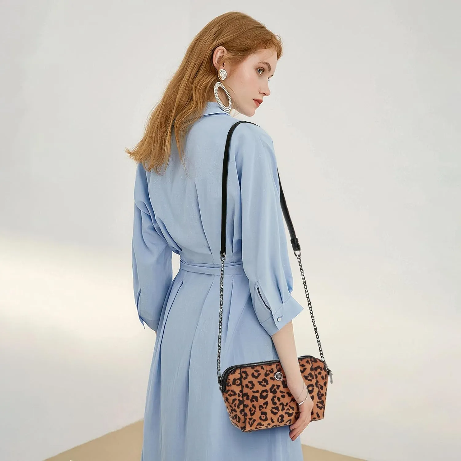Crossbody Bags for Women Trendy Faux Suede Cross Body Purses Handbags Retro Soft Cell Phone Shoulder Tote Bags