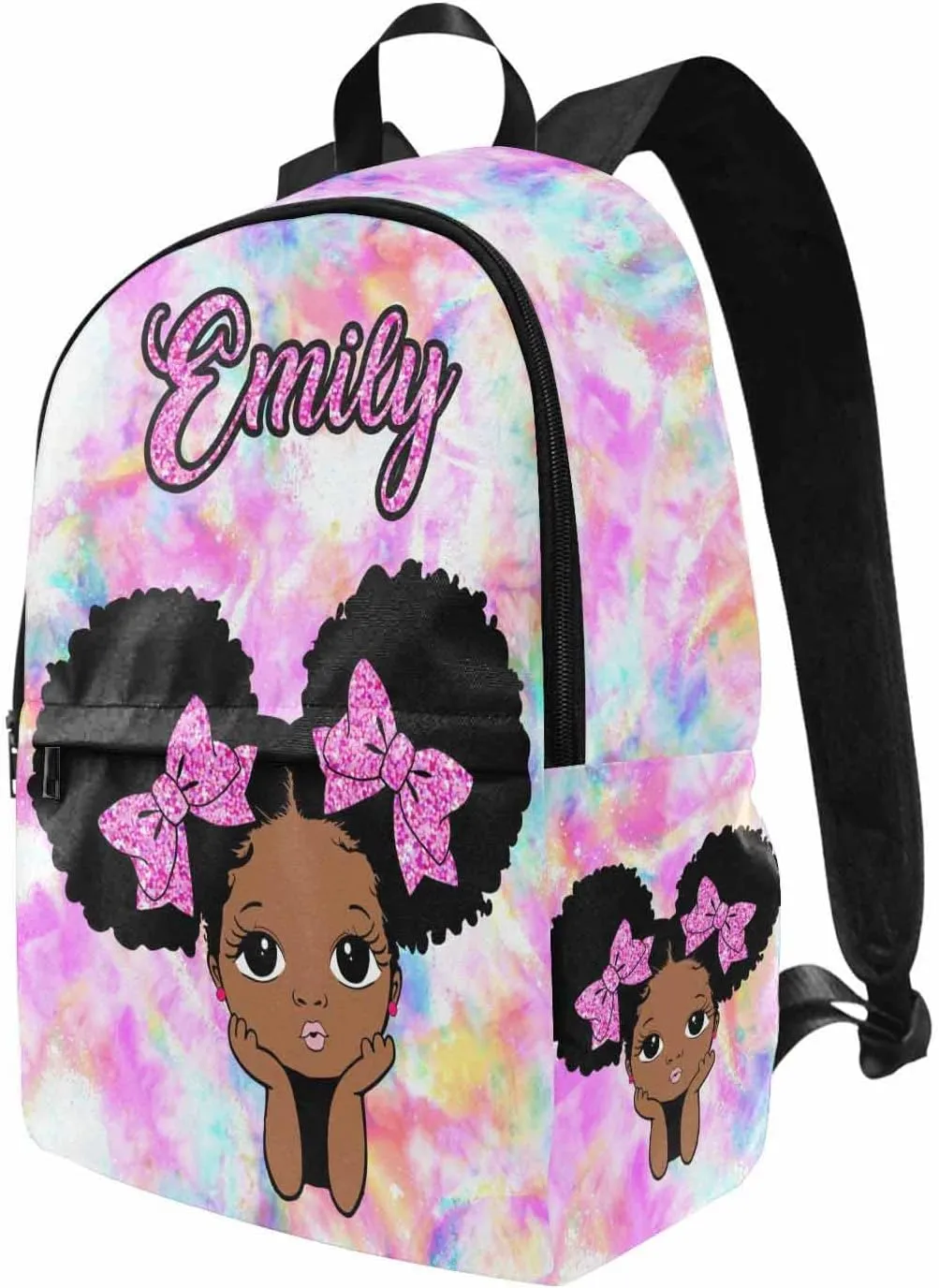 Custom Your Own Casual Unisex Daypack Bags Backpack Glitter Multifunction Travel Back Pack to Daughter Niece Sister