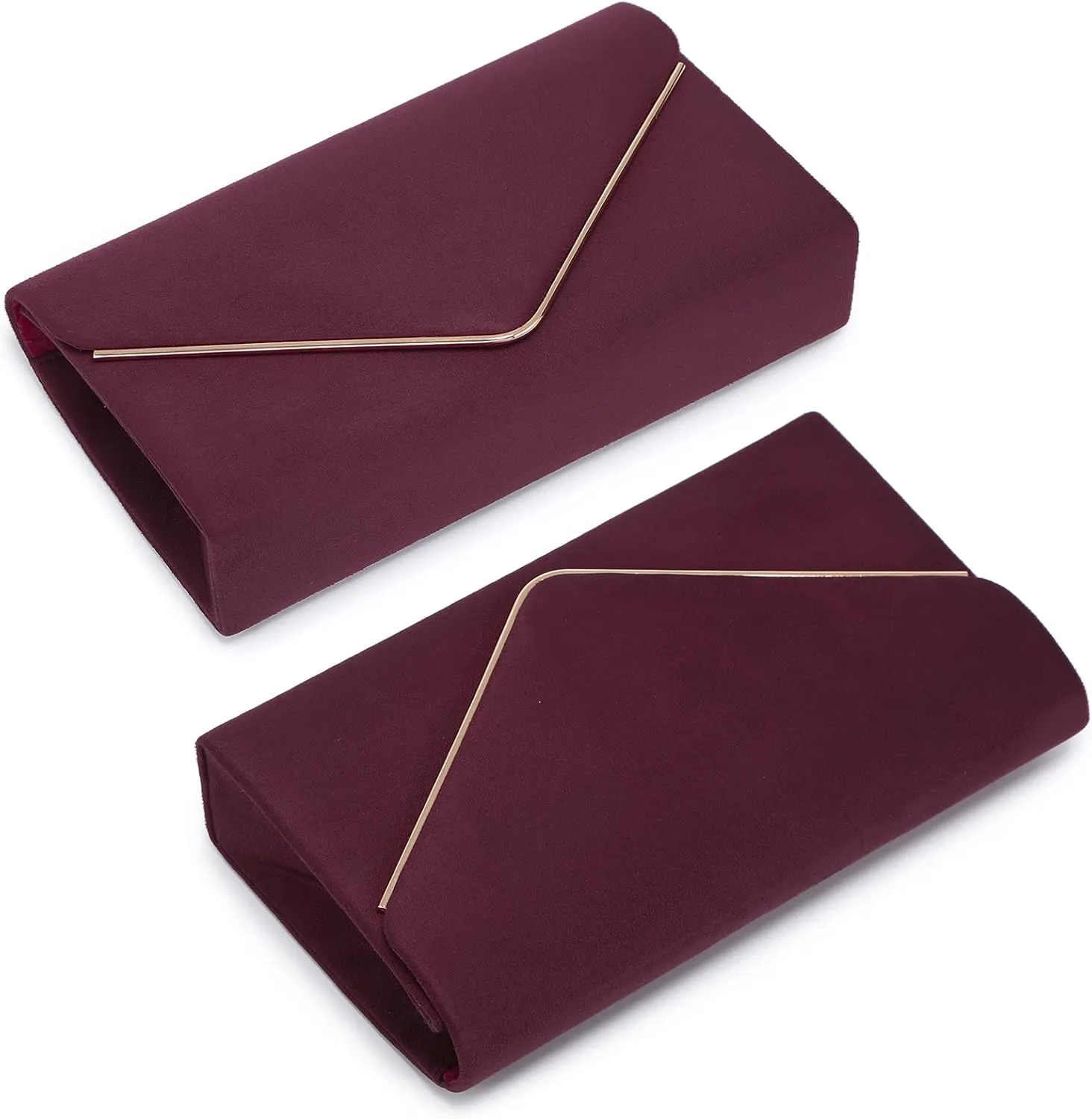 Dasein Women Faux Suede Evening Clutch Bags Formal Party Clutches Wedding Purses Cocktail Prom Clutches