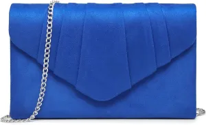 Dasein Women's Evening Bag Pleated Envelope Clutch Handbag Wedding Party Bridal Purse