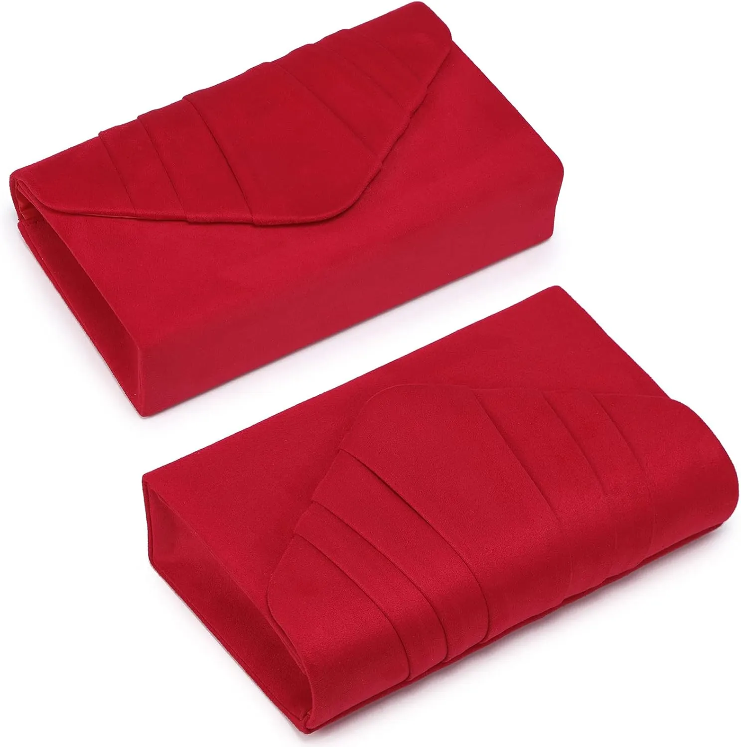Dasein Women's Evening Bag Pleated Envelope Clutch Handbag Wedding Party Bridal Purse