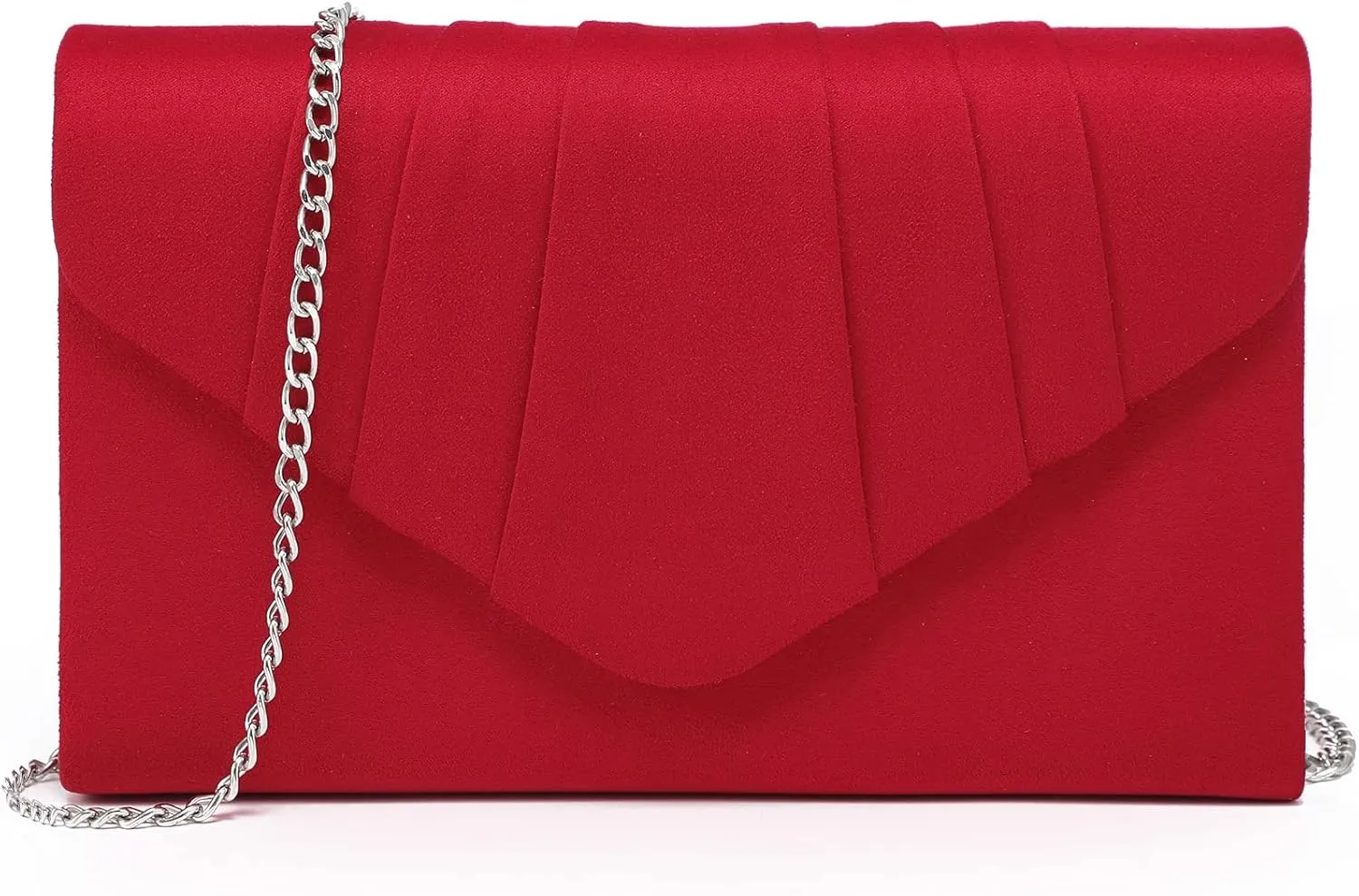 Dasein Women's Evening Bag Pleated Envelope Clutch Handbag Wedding Party Bridal Purse