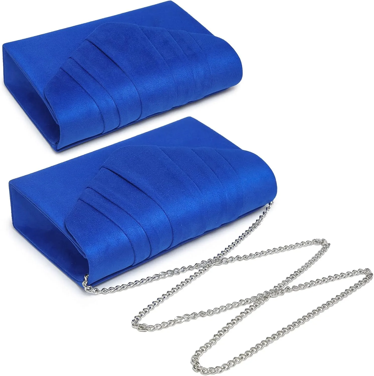 Dasein Women's Evening Bag Pleated Envelope Clutch Handbag Wedding Party Bridal Purse