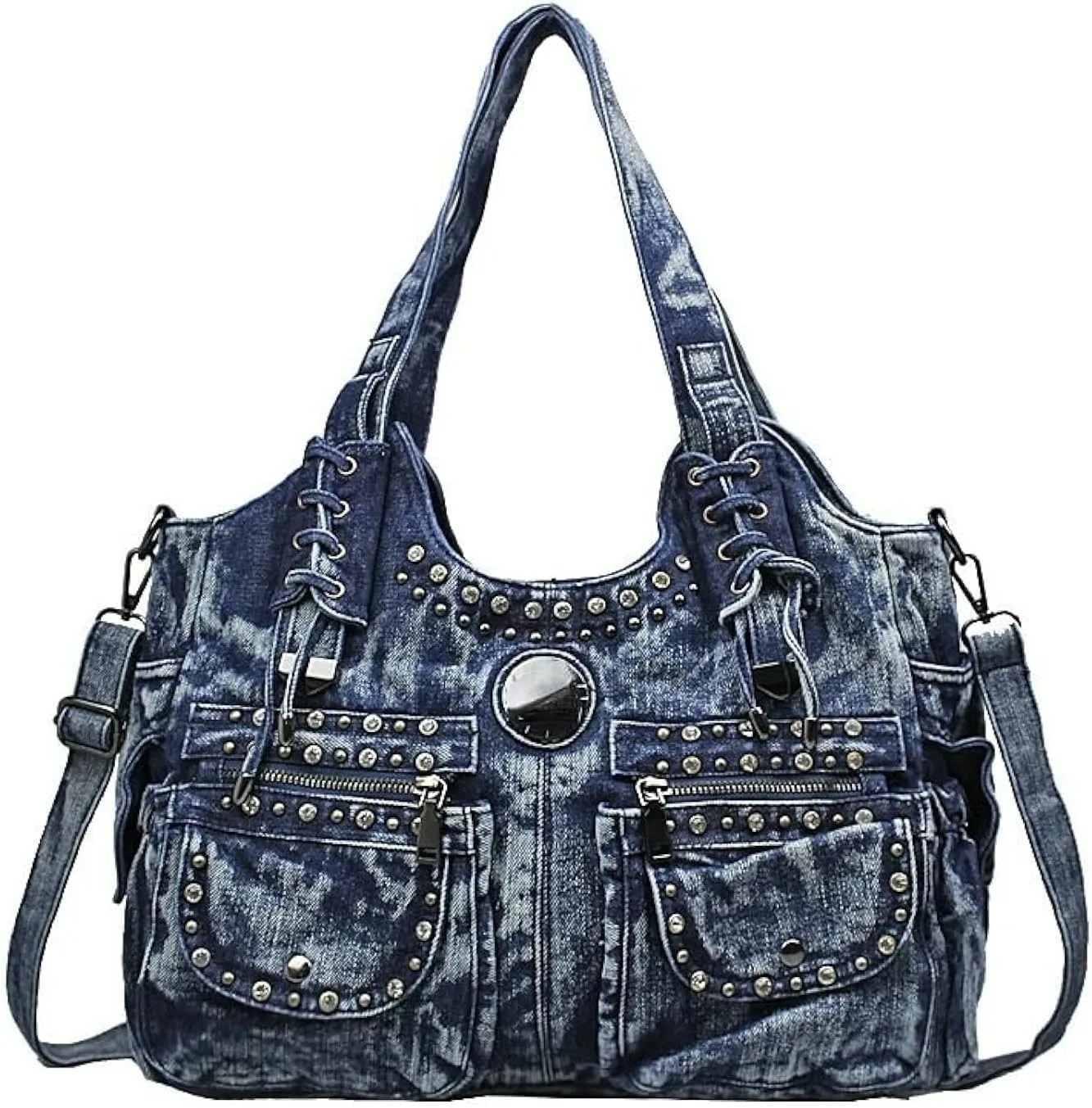 Denim Hobo Bag for Women Jeans Purse Large Capacity Handbags Vintage Shoulder Bags Casual Tote Bag Crossbody Bag