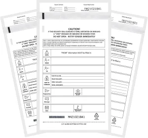 Deposit Bags Security Pocket Bank 6 Inch x 9 Inch (White, 500 Pack)