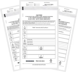 Deposit Bags Security Pocket Bank 6 Inch x 9 Inch (White, 500 Pack)