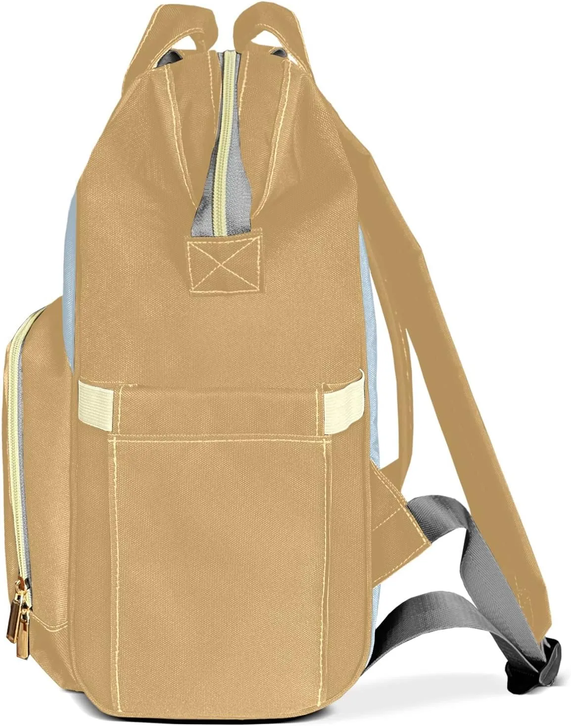 Diaper Bags Brown Blue Tote Bags Backpack with Name Mommy Nursing Bags Gifts for Women Men