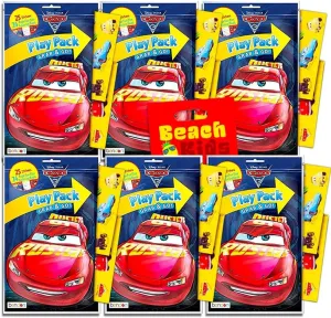 Disney Cars Ultimate Party Favors Packs -- Bundle Includes 6 Sets with Stickers, Mini Coloring Books (Party Supplies)