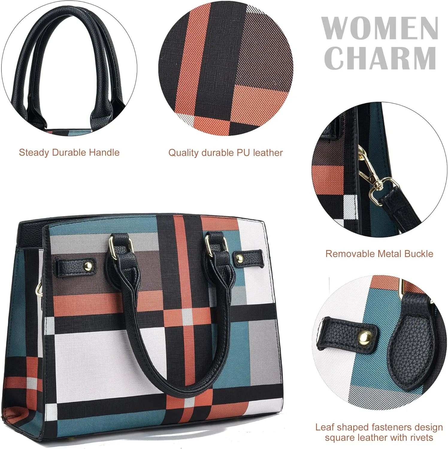 DMICXEL Tote Bag Crossbody Purses for Women Shoulder Handbag PU Leather Top Handle Satchel Bags