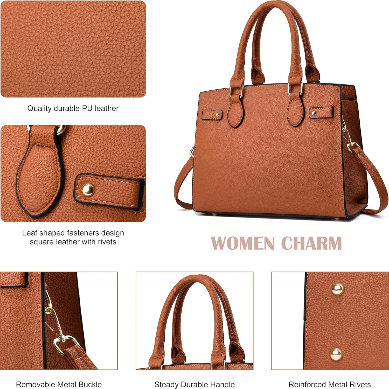 DMICXEL Tote Bag Crossbody Purses for Women Shoulder Handbag PU Leather Top Handle Satchel Bags
