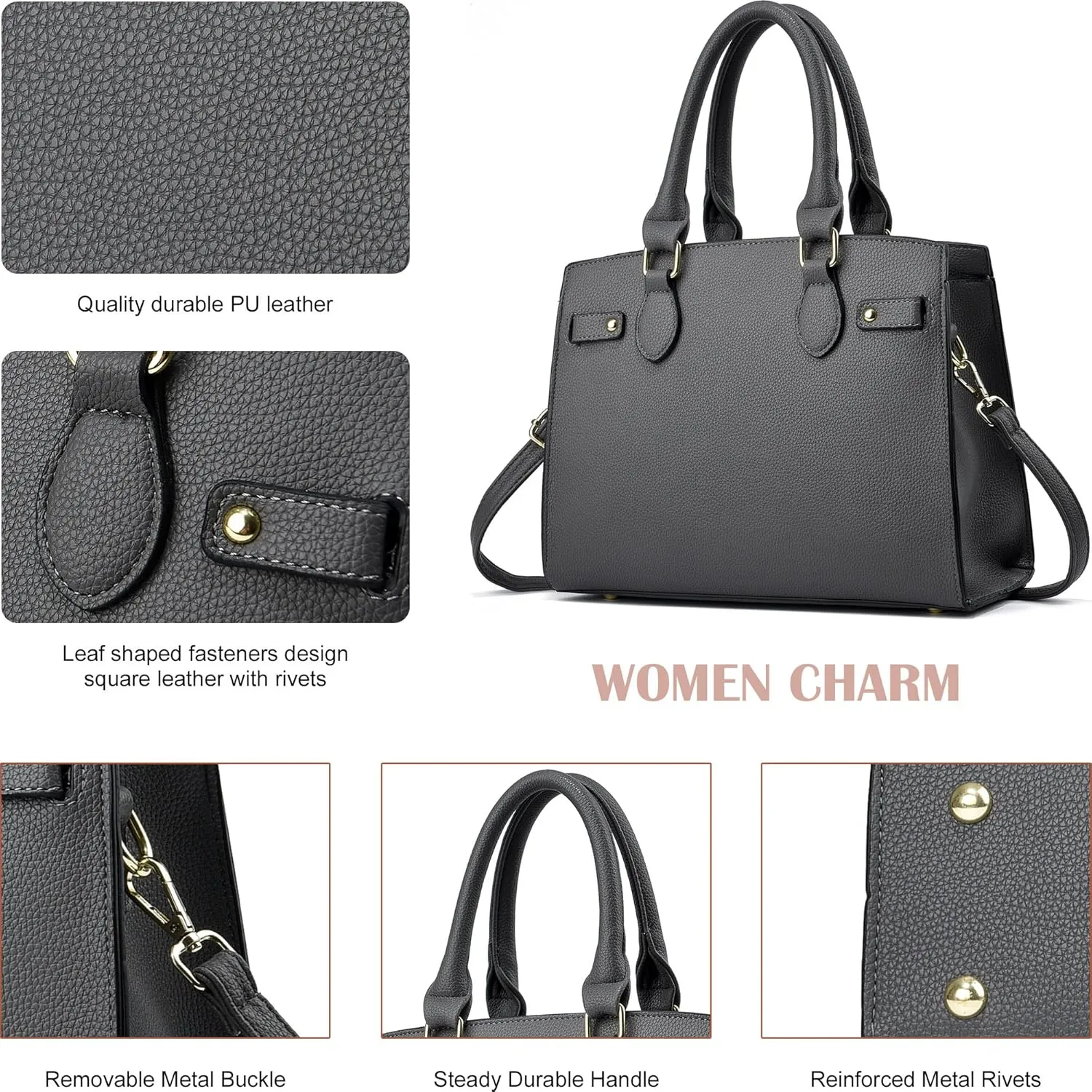 DMICXEL Tote Bag Crossbody Purses for Women Shoulder Handbag PU Leather Top Handle Satchel Bags