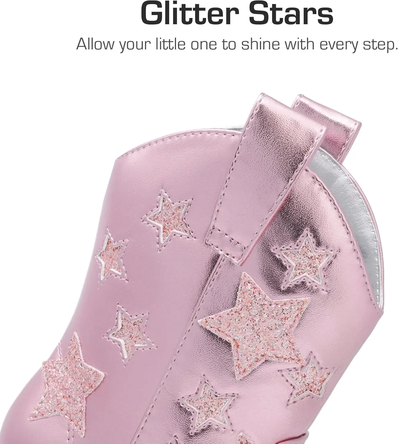 DREAM PAIRS Girls Cowgirl Boots Cowboy Western Mid Calf Star Boots for Kids
