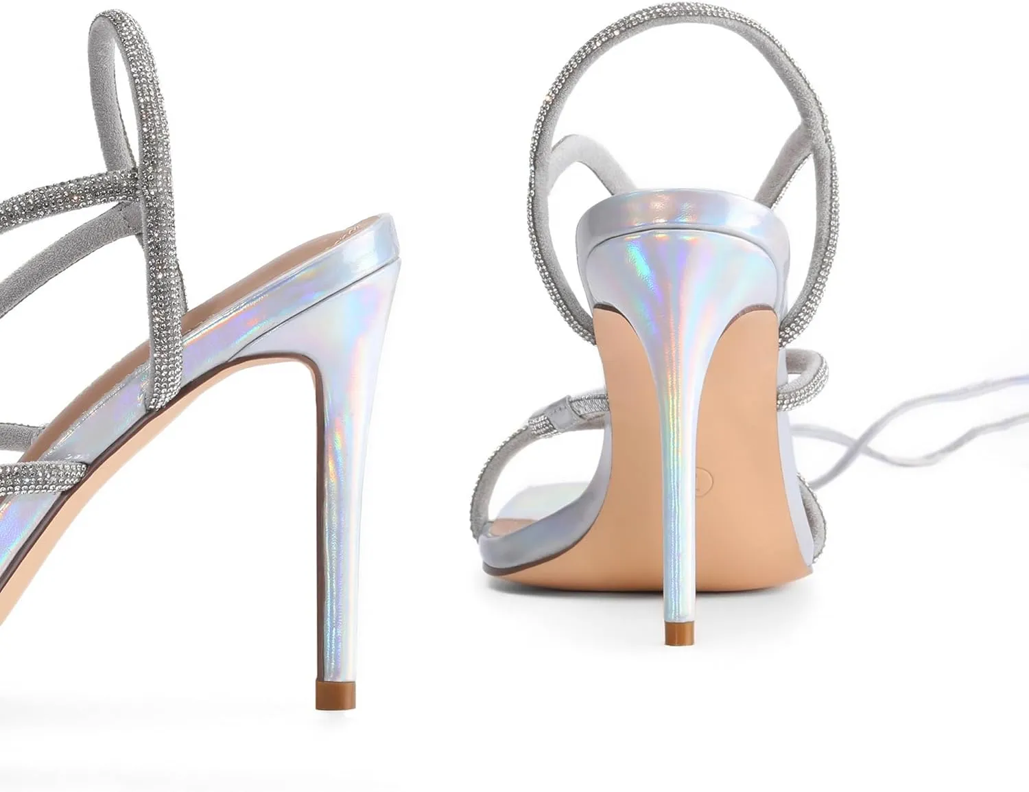 DREAM PAIRS High Heels Stilettos for Women - Strappy Gladiator Sexy Square Toe Open Toe Dressy Pumps Sandals
