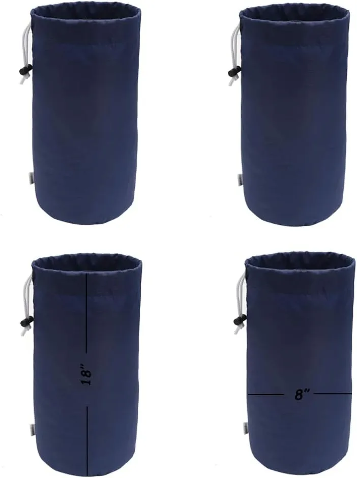 Durable Drawstring Water Resistant Dust Flap Stuff Sack Bag 4-Pack