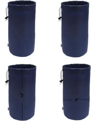 Durable Drawstring Water Resistant Dust Flap Stuff Sack Bag 4-Pack