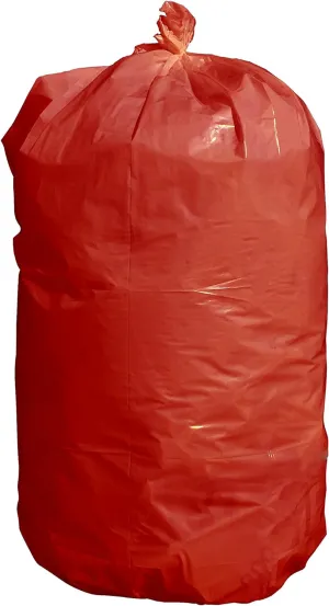 Durable Facilities Maintenance Quality Trash Bags (33 Gallon, RED) by Heath