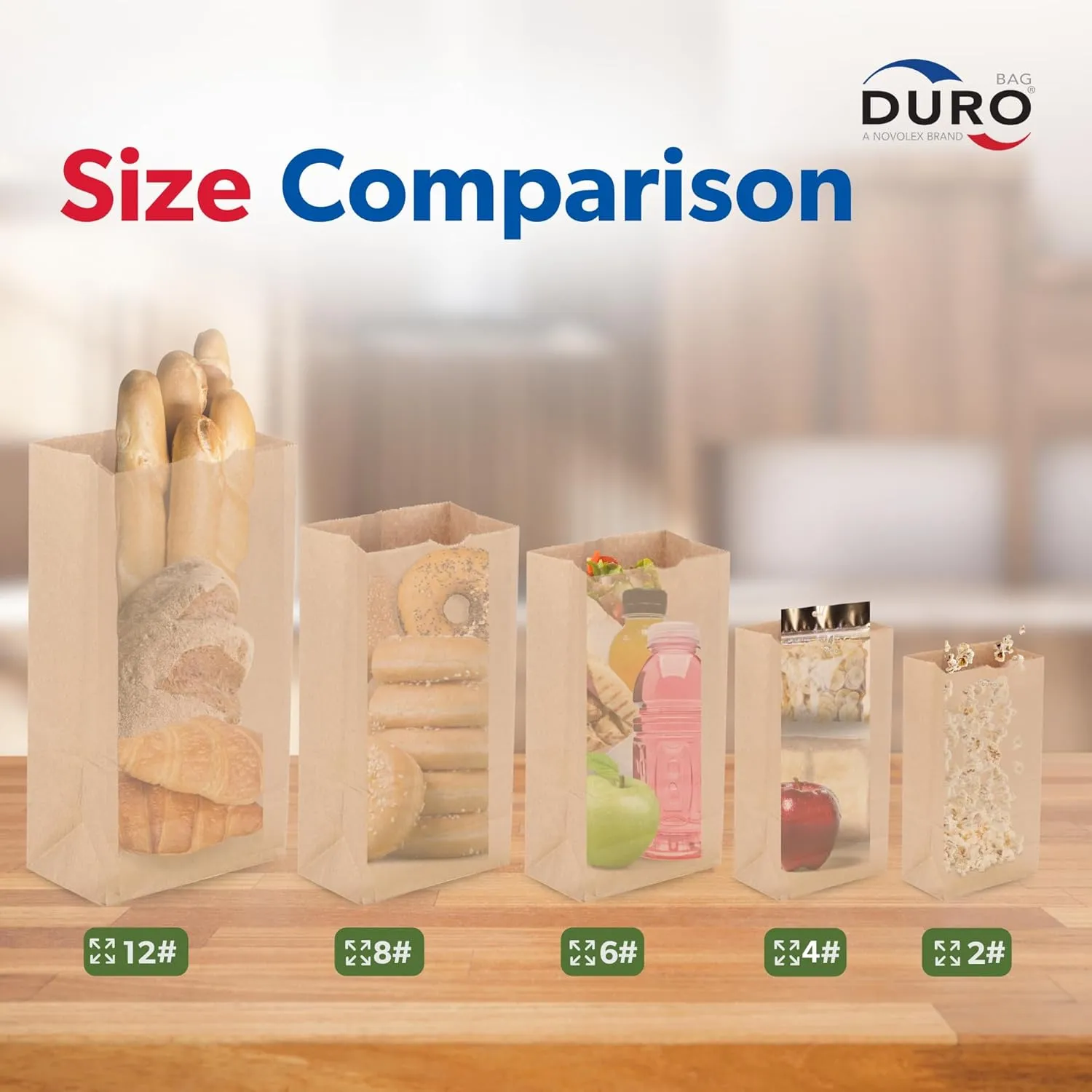 Duro 2# Brown Paper Lunch Bags 500 Count, Bulk Disposable Brown Paper Bags, Small SOS Paperbags for Candy, Snacks & Treats - 4.31 x 2.43 x 7.87 Inches