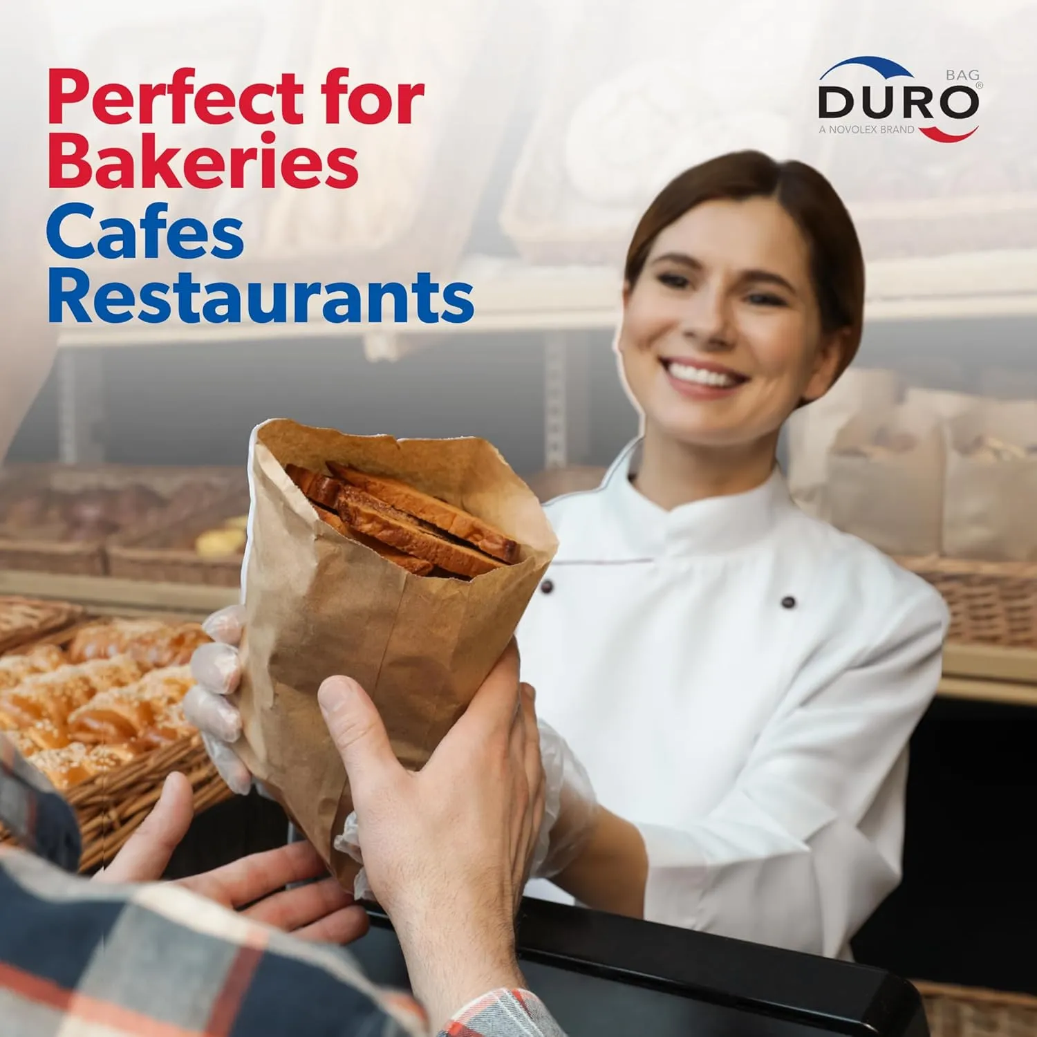 DURO #8 Brown Paper Bags Lunch Size 6.12x3.62x11.06 Inches, Dubl Life SOS 35# Brown Lunch Bags Large for Sandwich, Snacks & Food To-Go, Bulk Paper Sack for Deli/Restaurant & Small Business - 100 Count