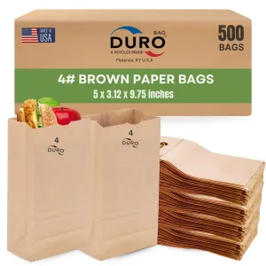 Duro Bag 4# Dubl Life SOS Bag 30# Recycled Kraft FSC (500 Pack)