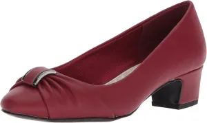Easy Street Womens Eloise Faux Leather Dressy Block Heel