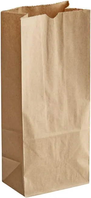Eat Well, Live Well 6lb Brown Paper Bags 500 Count | Brown Lunch Bags for Sandwiches, Groceries and Snacks | Planet-Friendly & Disposable Small Paper Containers | Multipurpose Lunch Sacks in Bulk