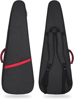 Electric Guitar Bag 11mm Thick Padded Electric Guitar Gig Bag, 39 Inch Electric Guitar Case Backpack with Neck Strap and Pocket, Black