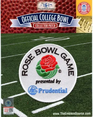 Emblem Source 2024 Rose Bowl Patch Prudential Embroidered Iron On Alabama Michigan, White, FE1-ES-15845