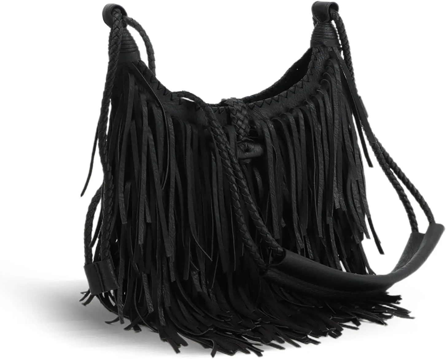 Emprier Vintage Fringe hobo bags for Women Vegan Faux Suede Leather Tassel Crossbody Bag Fringe Purse