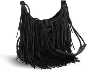 Emprier Vintage Fringe hobo bags for Women Vegan Faux Suede Leather Tassel Crossbody Bag Fringe Purse