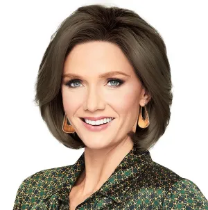 Eva Gabor Epic Chin Length Wavy Layered Bob Wig, Average Cap Size, GL8-10 Dark Chestnut by Hairuwear