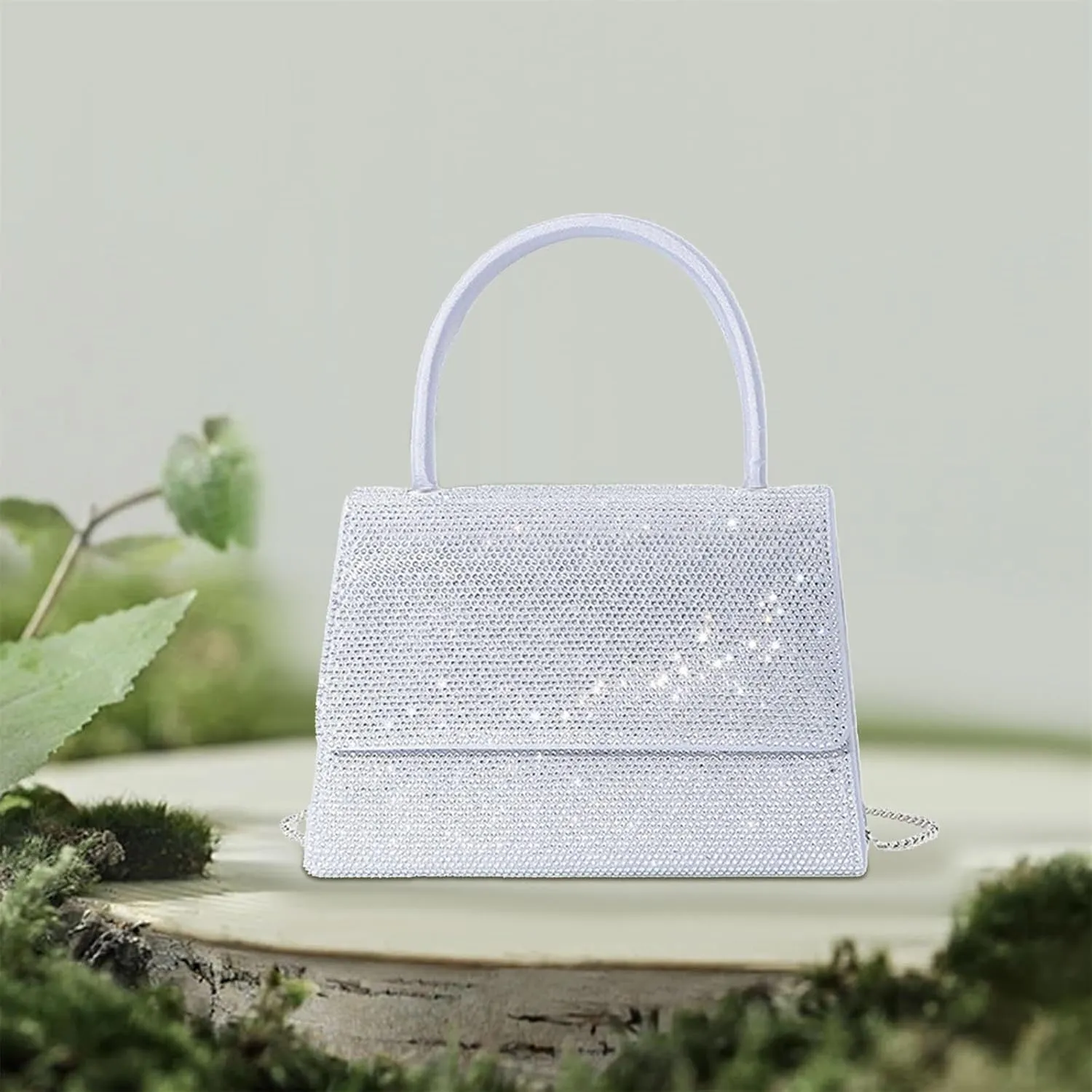 Evening Bag Clutch Purses for Women,Rhinestones Sparkly Evening Bags with Detachable Chain for Party Prom Wedding