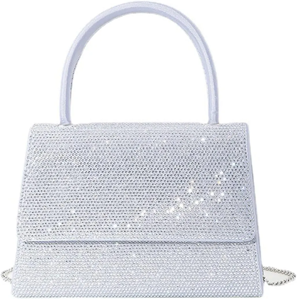 Evening Bag Clutch Purses for Women,Rhinestones Sparkly Evening Bags with Detachable Chain for Party Prom Wedding