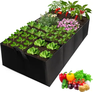 Fabric Raised Garden Bed, 60 Gallon Planter Raised Beds with Handle,4x2x1 FT Extra Thick Fabric Plant Grow Bags Outdoor, Garden Box Containers for Growing Potatos, Tomatos, Herbs and Flowers