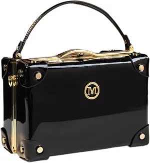 Fashion Women's Top Handle Satchel Handbags Leather Evening Bag Purses large Hard Square Box Shoulder Messenger Bags
