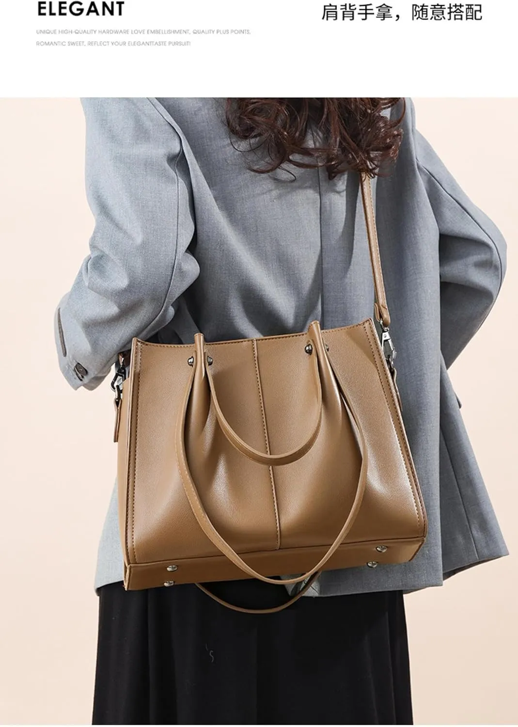 Female Large-Capacity Multi-Layer Hand-held Mom Bag with One Shoulder Crossbody Bag