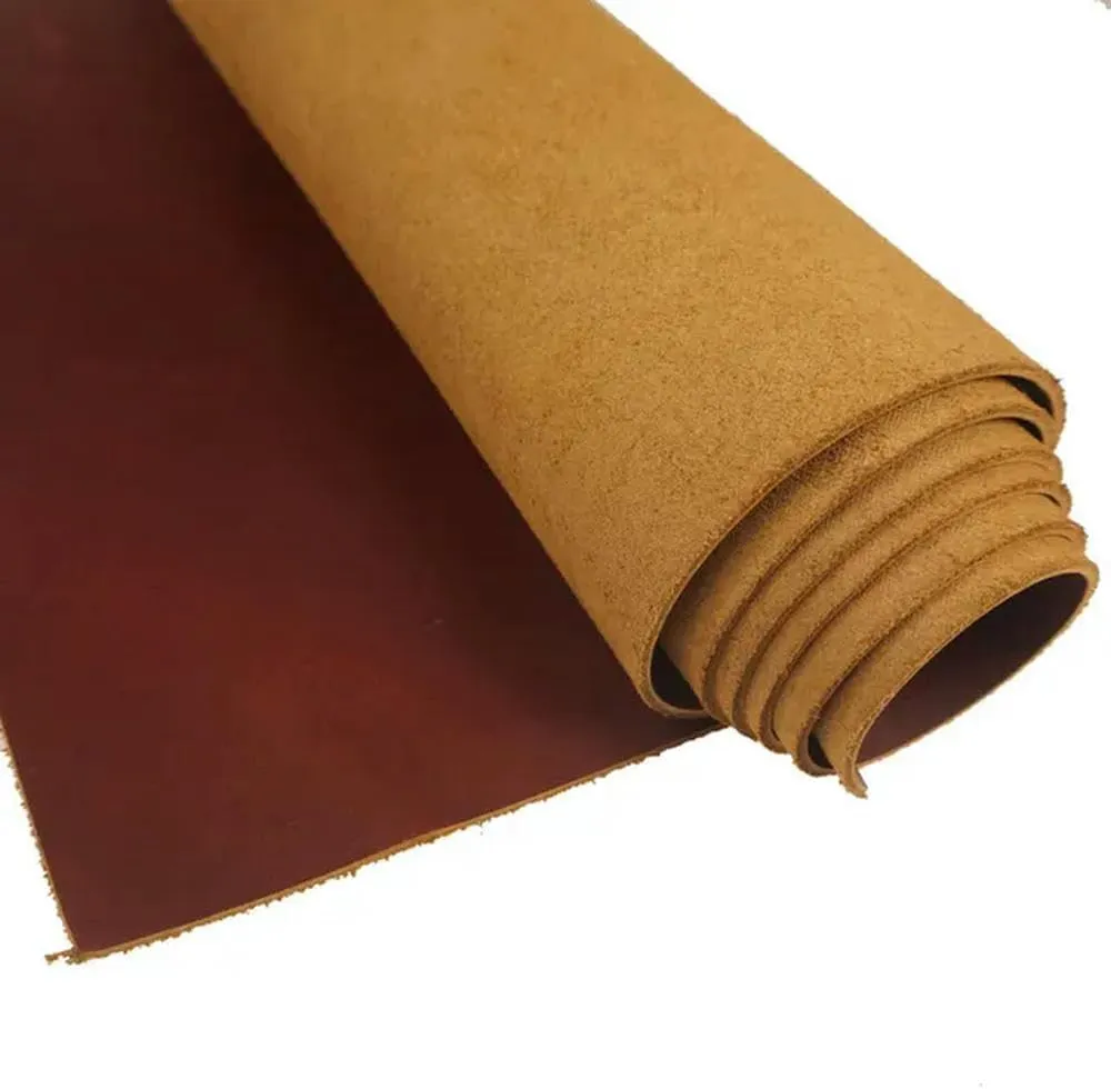 First Layer Cowhide Vegetable Tanned Leather Fabri Genuine Cowhide Leather Fabric Full Grain Vegetable Tanned Leather Piece First Layer Material DIY Leathercraft for Sofa Shoe(30cm x 120cm)