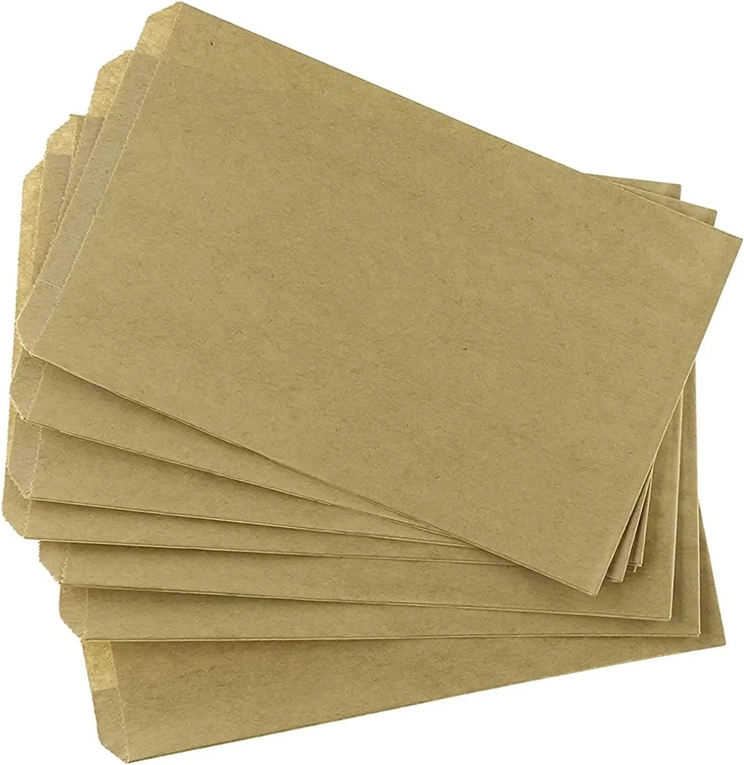 FlanicaUSA 100 pcs 4" X 6" Brown Kraft Paper Bags for Candy, Cookies, Small Gifts, Crafts, Party favors, Jewelry, Merchandise, Gift bags