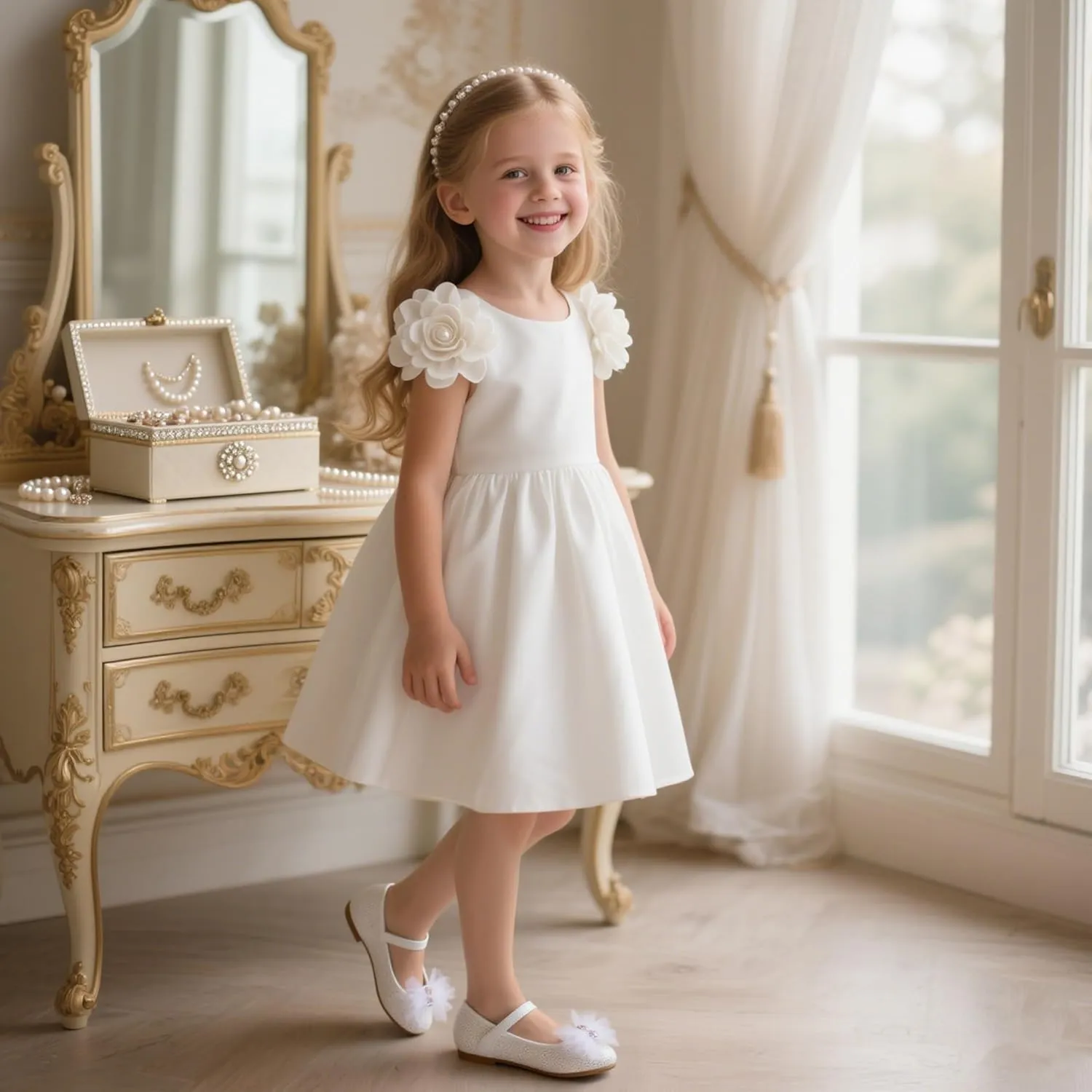 Flaryzone Toddler/Little Girls' Ballerina Flat Mary Jane Princess Dress Shoes - Wedding School Party