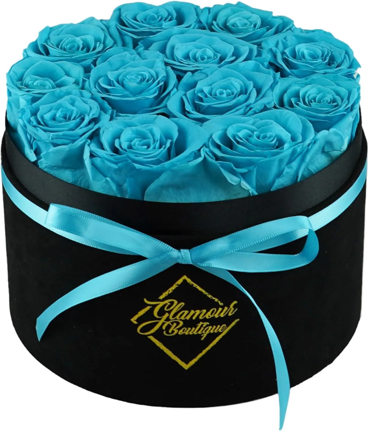 Flowers Forever Gift Box 12 Real Preserved Roses in a Velvet Box, Birthday for Her Mom and Wife, Mothers Day, Anniversary, Graduation - Tiffany