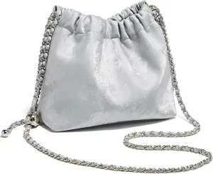 FOXLOVER Velvet Fabric Crossbody Bags for Women Medium Size Chain Strap Chamois Leather Shoulder Purses Trendy