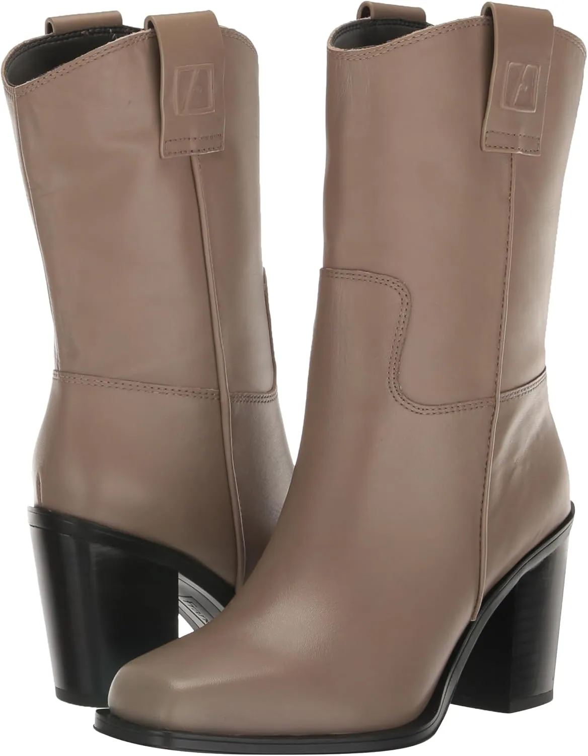 Franco Sarto Women's Valor Square Toe Mid Calf Heeled Boots